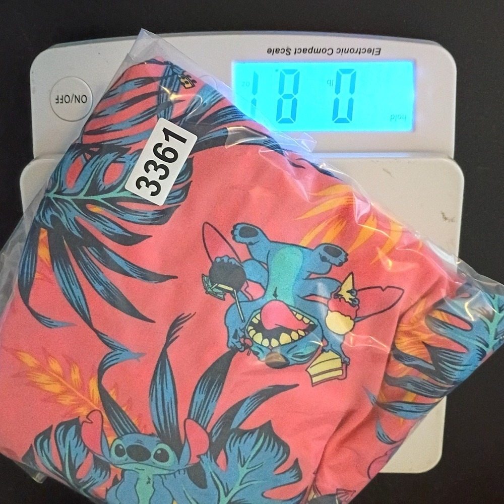 Disney Stitch Button Up Shirt Men 3XL Pink Tropical Lilo & Stitch Hawaiian Rayon - Picture 10 of 10